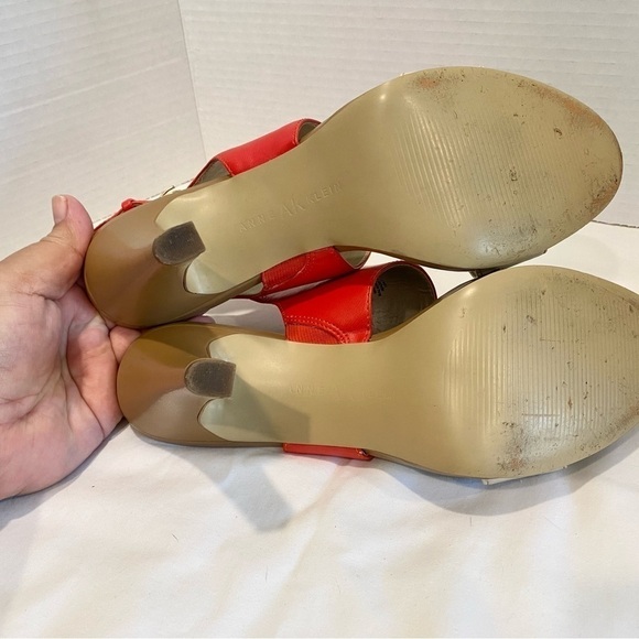 Anne Klein Terriko Slingback Pumps in Pink Coral and Cream Color Block Size 8M - Picture 8 of 12